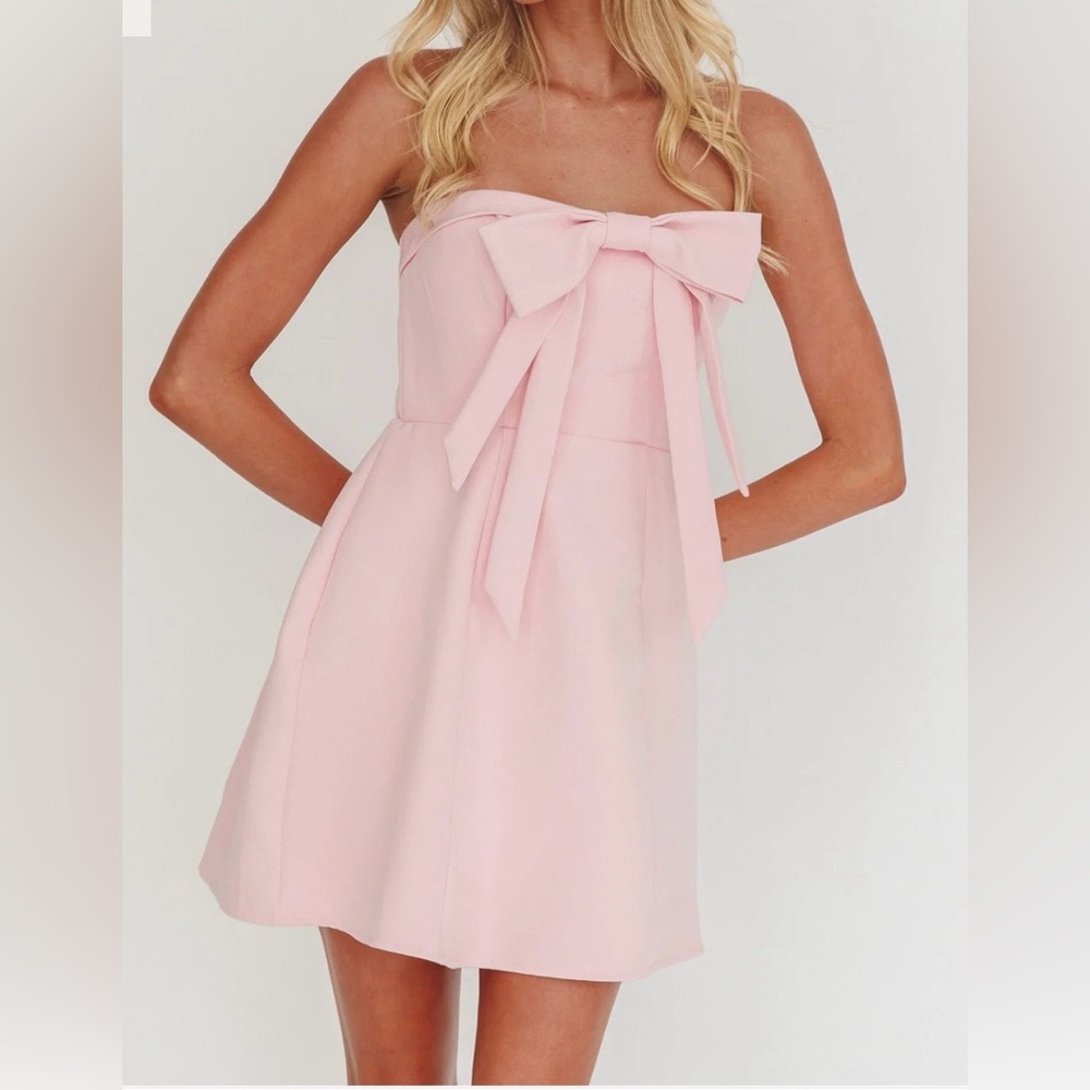 Here Comes The Sun Lollipop Strapless Bow Dress